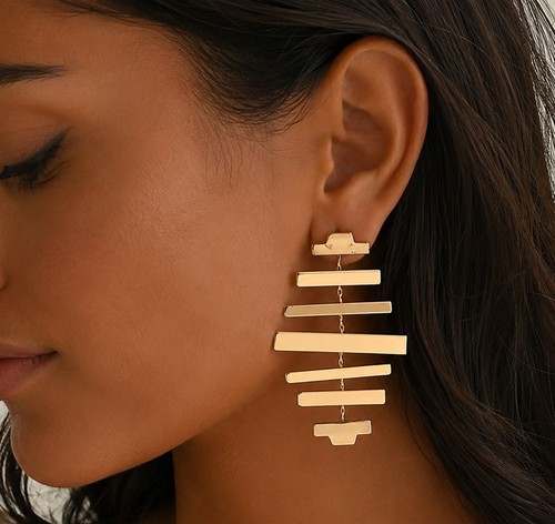 Designer gold ohrringe damen - gold,