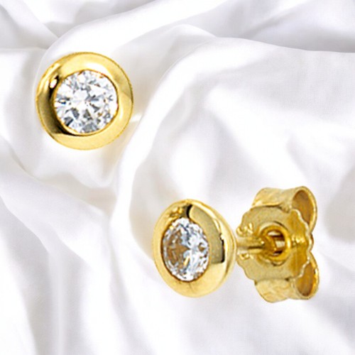 Ohrstecker rund 333 gold - ohrstecker,