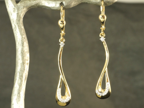 585 gold ohrringe mit zirkonia - ohrringe,