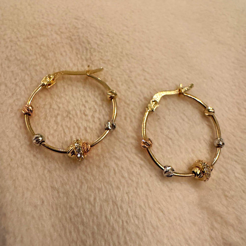 585 gelbgold creolen ohrringe - creolen,