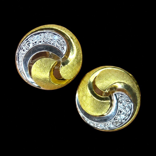 Vintage clip ohrringe 585 gold - ohrringe,