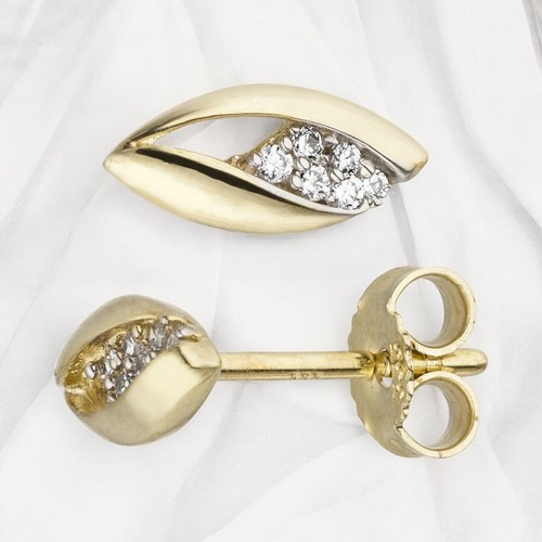 Ohrstecker oval 333 gold - ohrstecker,