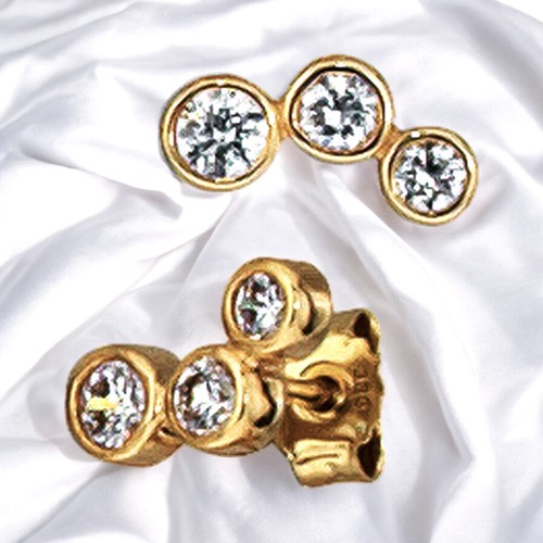 Ohrstecker 333 gold - gelbgold, 6