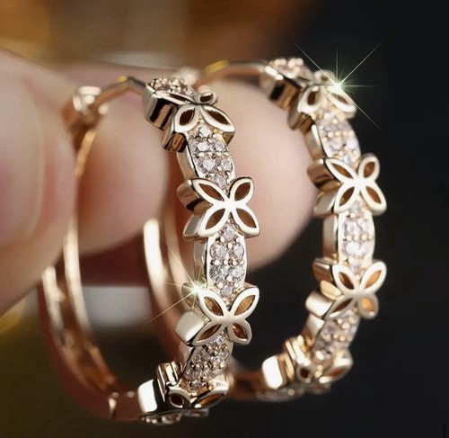 Damen creolen gold zirkonia - damen,