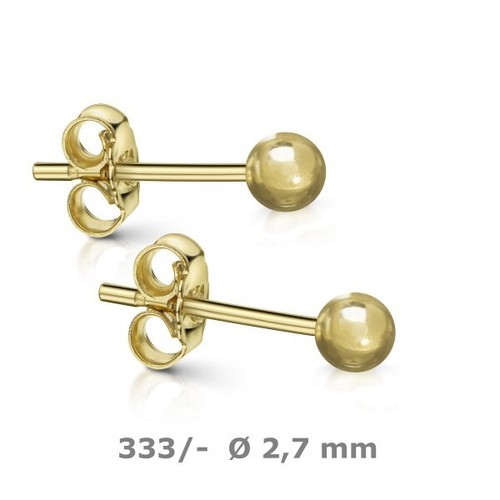333 gold ohrstecker kugel - gold,