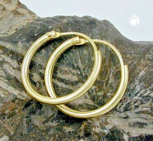 Echt gold creolen - gold,