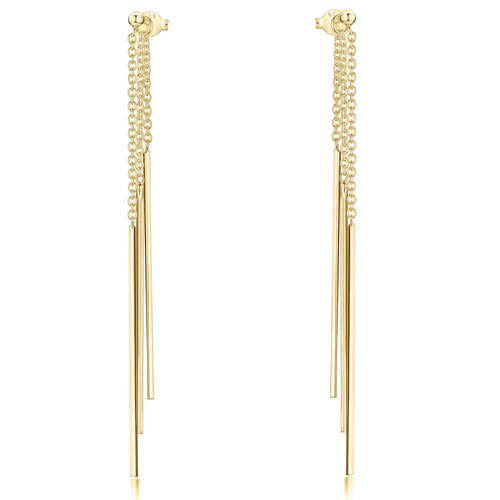 Materia lange ohrringe gold - lange,