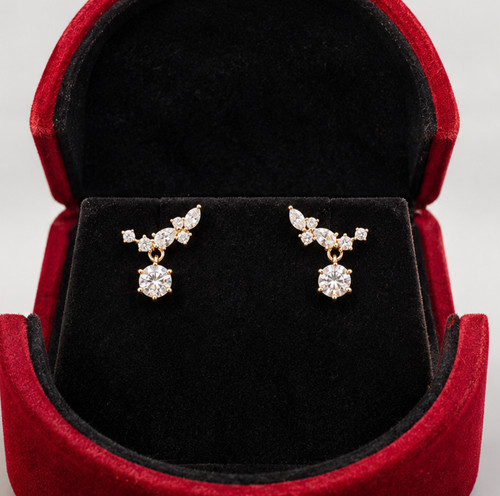 585 gold diamant ohrstecker - 585,