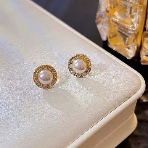 Ohrringe perle gold ohrstecker - ohrringe,