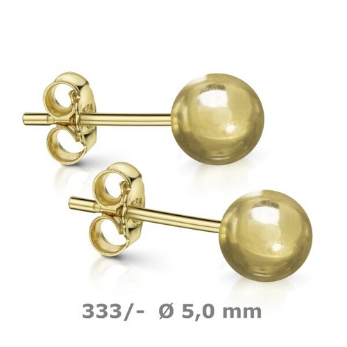 333 gold ohrstecker kugel - gold,