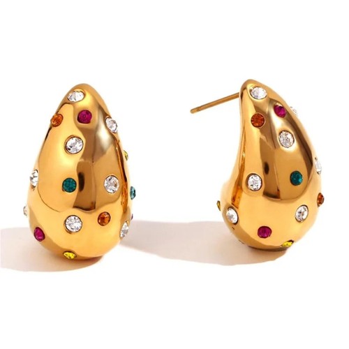 Gold tropfenohrringe - gold,