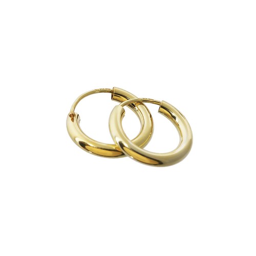 Paar 333 gelbgold creolen - 333,
