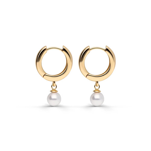 Perlen creolen damen 18k - perlen,