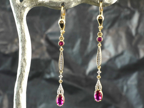 585 gold ohrringe schmale - gold,
