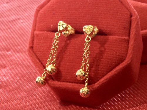 18k gold ohrring herz - 18k,