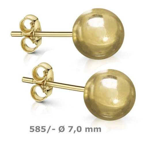 585 gold ohrstecker kugel - gold,